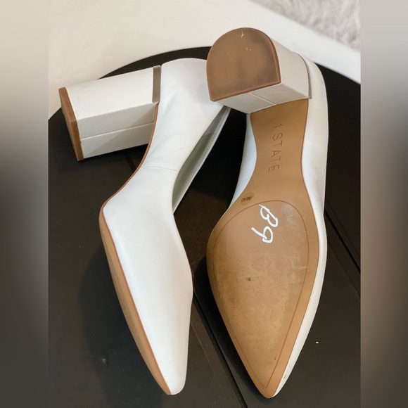 1. STATE elegant white block heels pump, New never worn, beautiful formal shoes - Picture 3 of 4